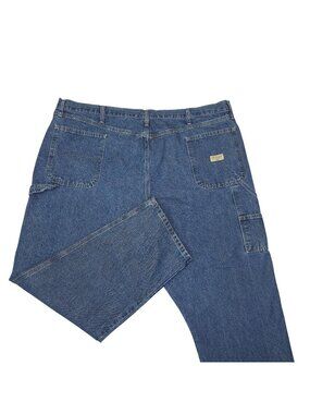 Wrangler Mens Carpenter Jeans Blue Denim 48x30 Relaxed Fit Made In Mexico